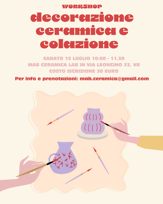 Decorazione ceramica e colazione