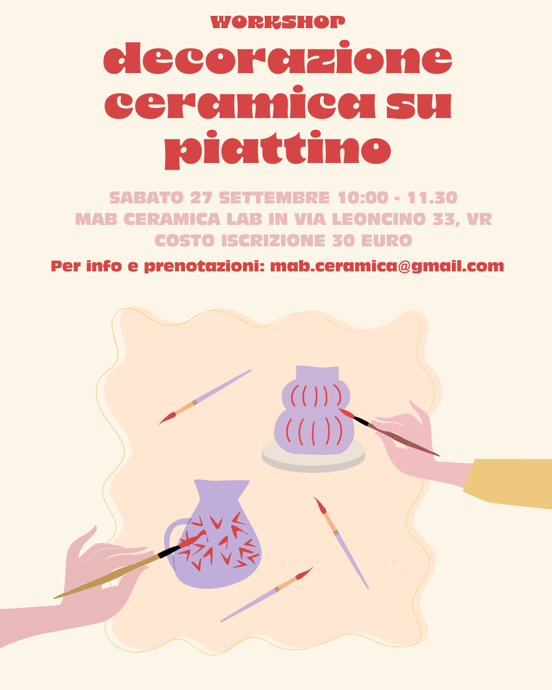 Decorazione ceramica su piattino